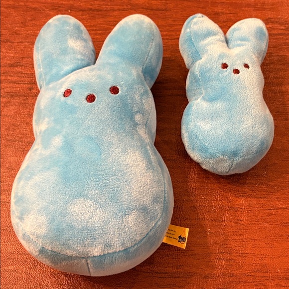 Peeps Blue Plush Bunnies Set of 2 - Picture 5 of 11